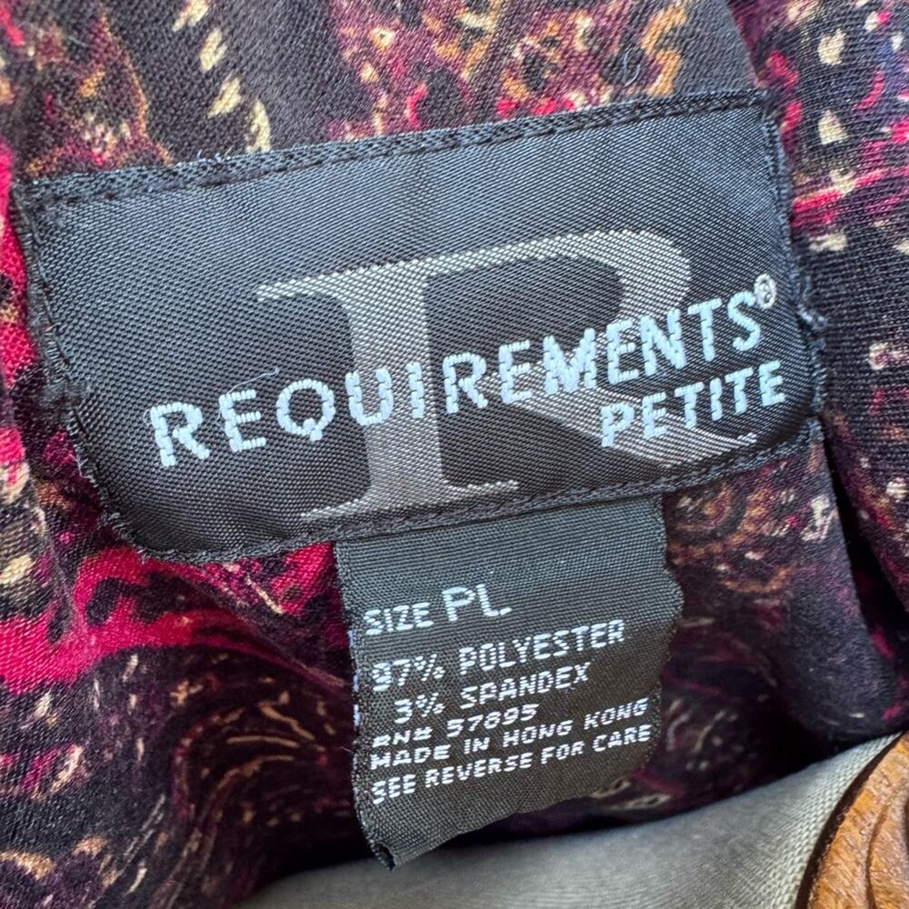 Requirements Petite Women's Blazer Floral Paisley Long Sleeve Zip PL Large - Picture 8 of 9